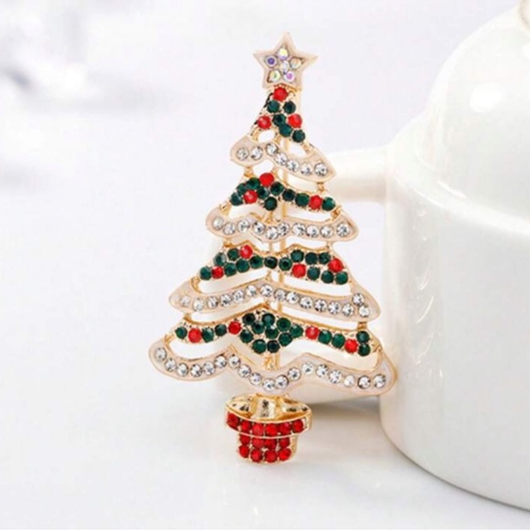 Vintage Christmas Tree Pin - Picture 2 of 8